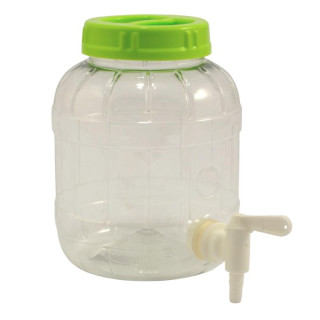 Słój z kranikiem 3,0L PET plastikowy